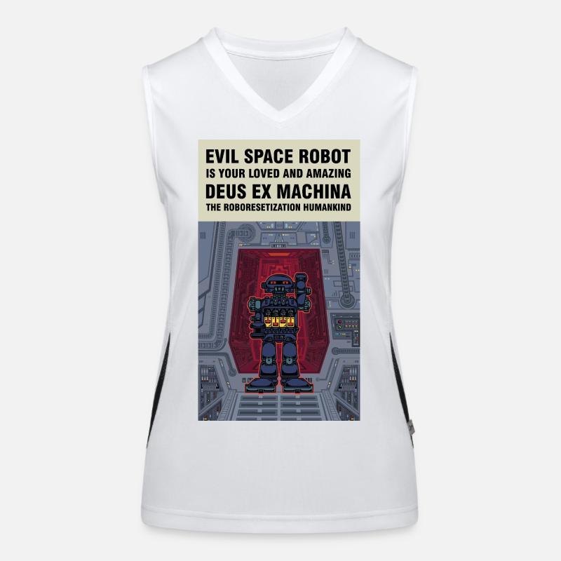 Le méchant robot de l’espace envahit la Terre Débardeur respirant contrasté Femme