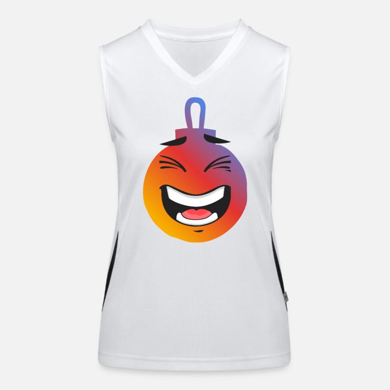 Weihnachtskugel Funktionelles Kontrast-Tank Top für Frauen
