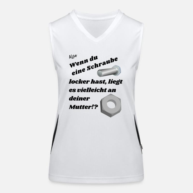 Wenn du eine Schraube locker hast. Funktionelles Kontrast-Tank Top für Frauen
