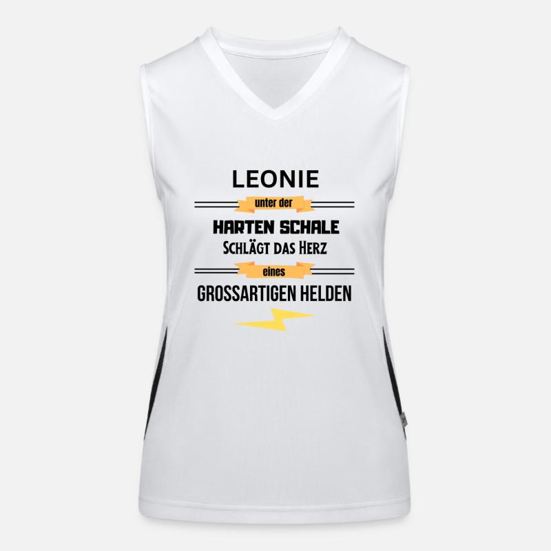 Leonie unter harte Schale eines Großartigen Helden Funktionelles Kontrast-Tank Top für Frauen