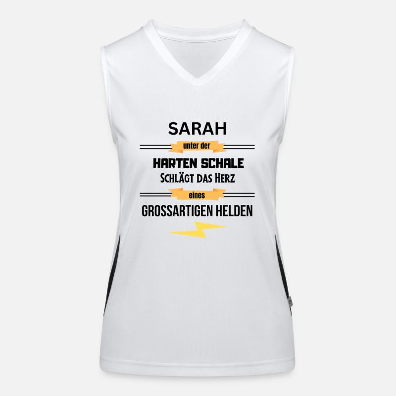 Sarah unter harte Schale eines Großartigen Helden Funktionelles Kontrast-Tank Top für Frauen