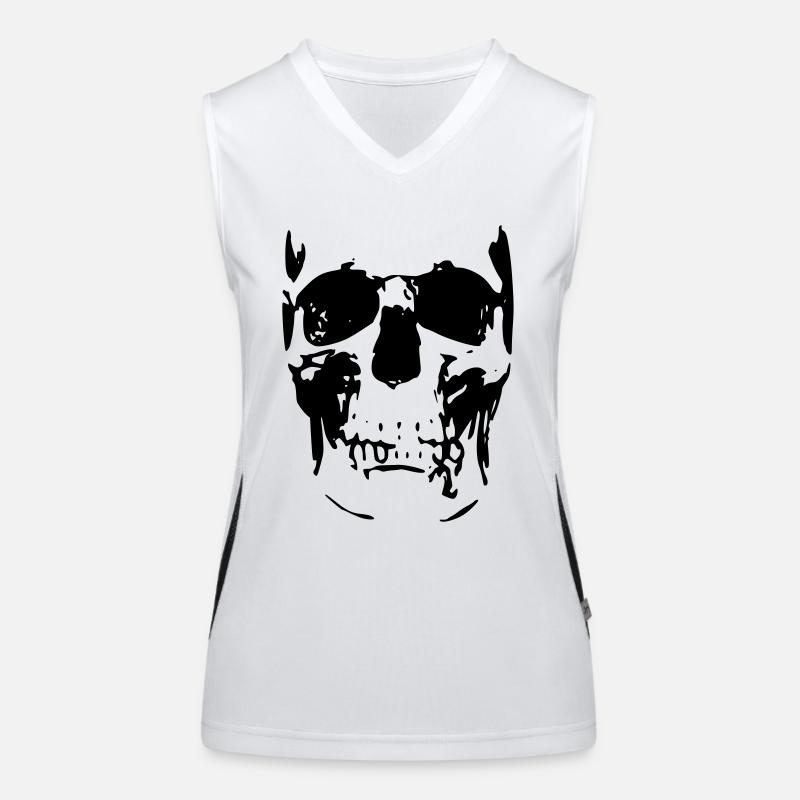 Schädel 2 Funktionelles Kontrast-Tank Top für Frauen