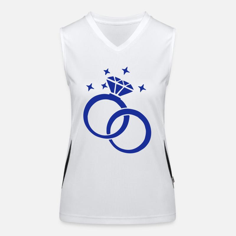 Wedding Rings Women's Functional Contrast Tank Top