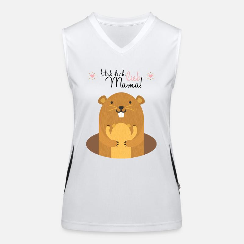 Hab dich lieb Mama | Geschenk Muttertag Funktionelles Kontrast-Tank Top für Frauen