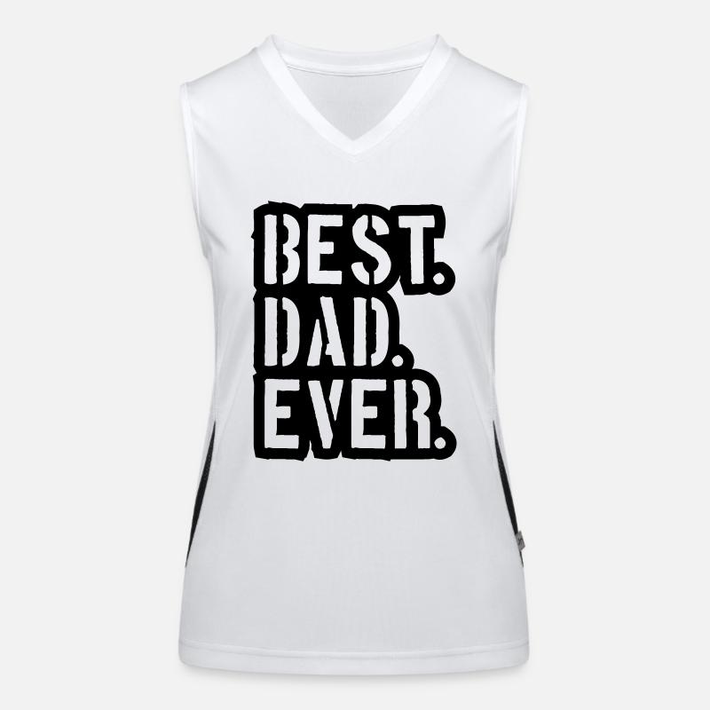 stempel text dad best ever liebe papa beste welt v Funktionelles Kontrast-Tank Top für Frauen