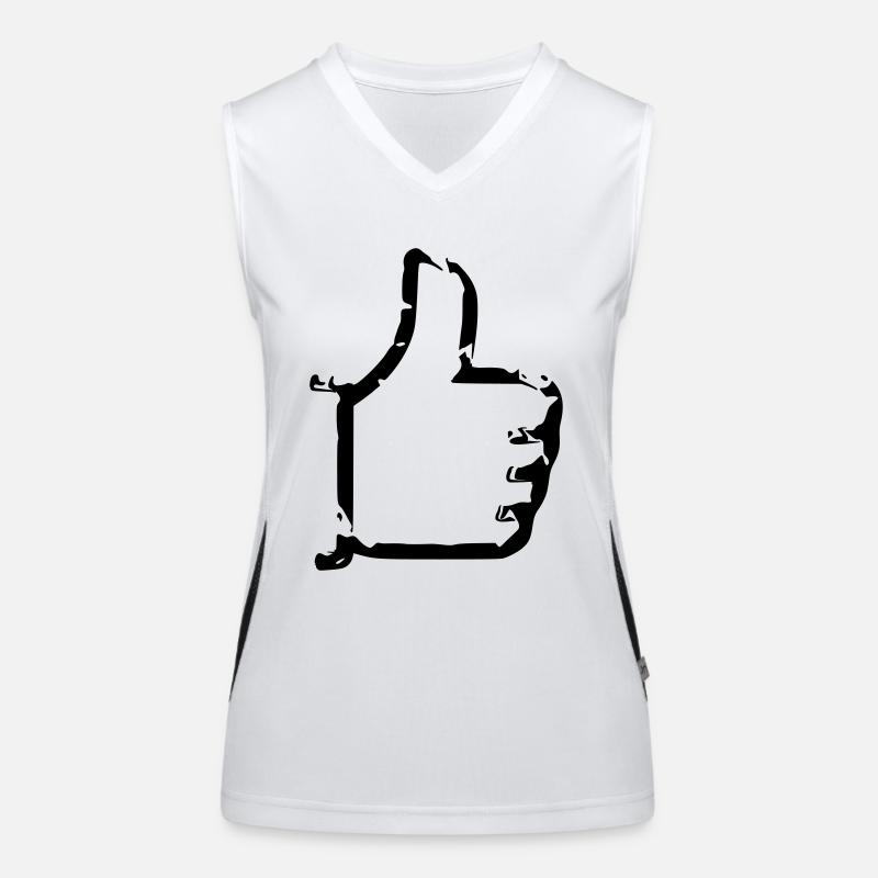 Gefällt mir - Daumen hoch - Comic Funktionelles Kontrast-Tank Top für Frauen