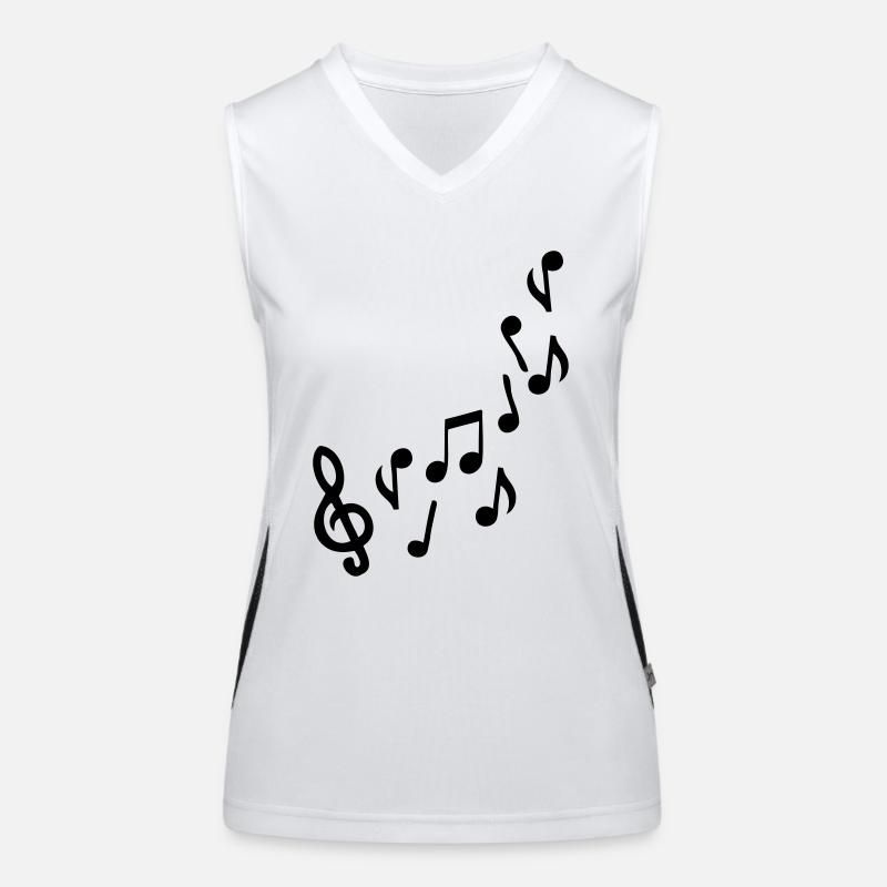 musiknote Funktionelles Kontrast-Tank Top für Frauen