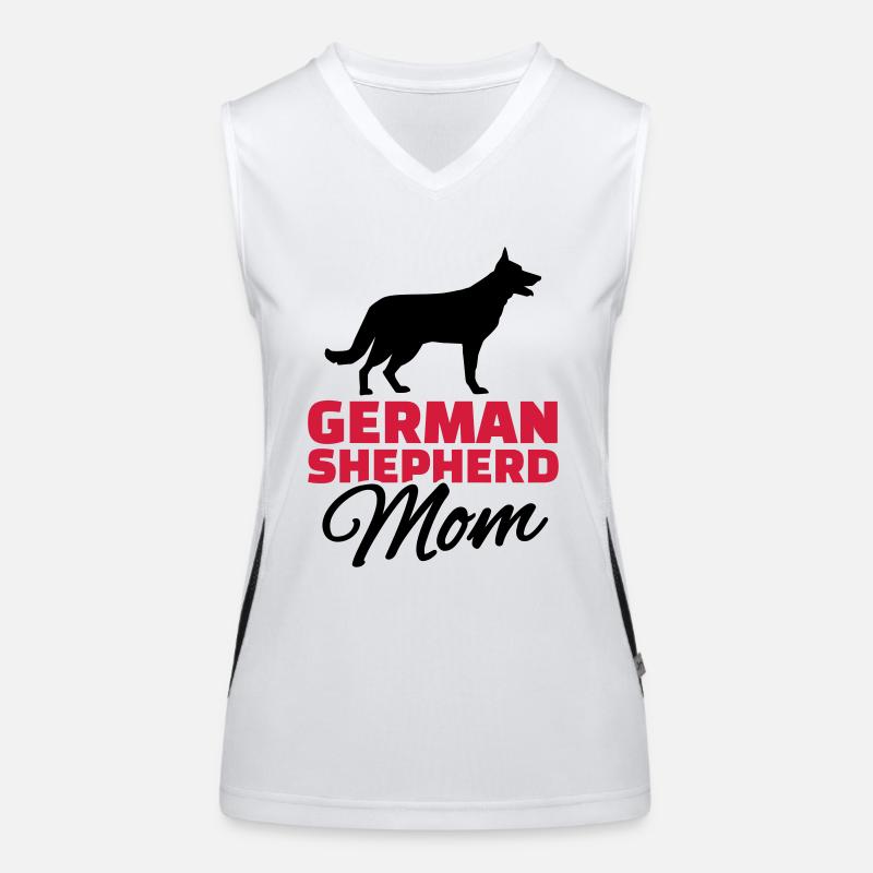 German shepherd Mom Women's Functional Contrast Tank Top