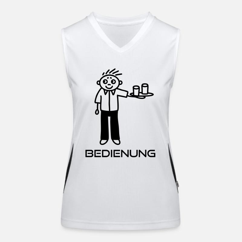 Bedienung - Kellner Funktionelles Kontrast-Tank Top für Frauen