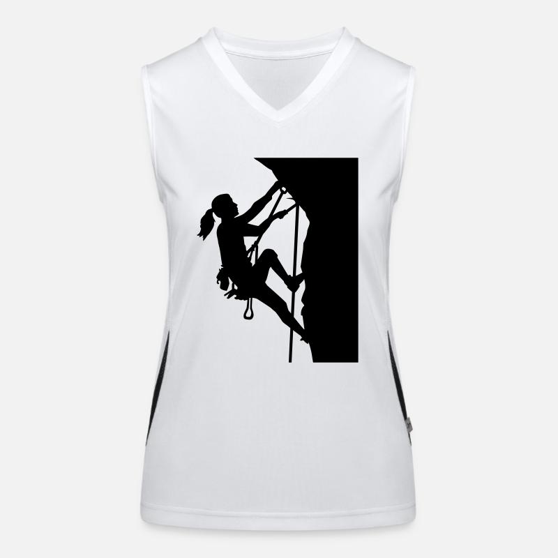 Arrampicata Top sportivo da donna in contrasto cromatico