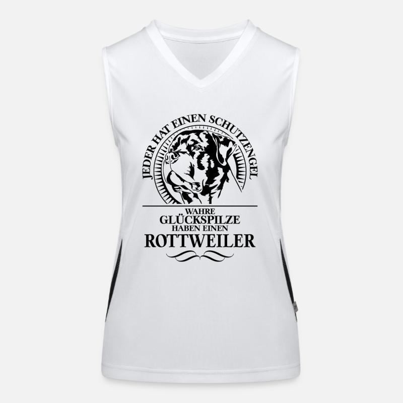 ROTTWEILER Schutzengel Hunde Hund WILSIGNS Funktionelles Kontrast-Tank Top für Frauen
