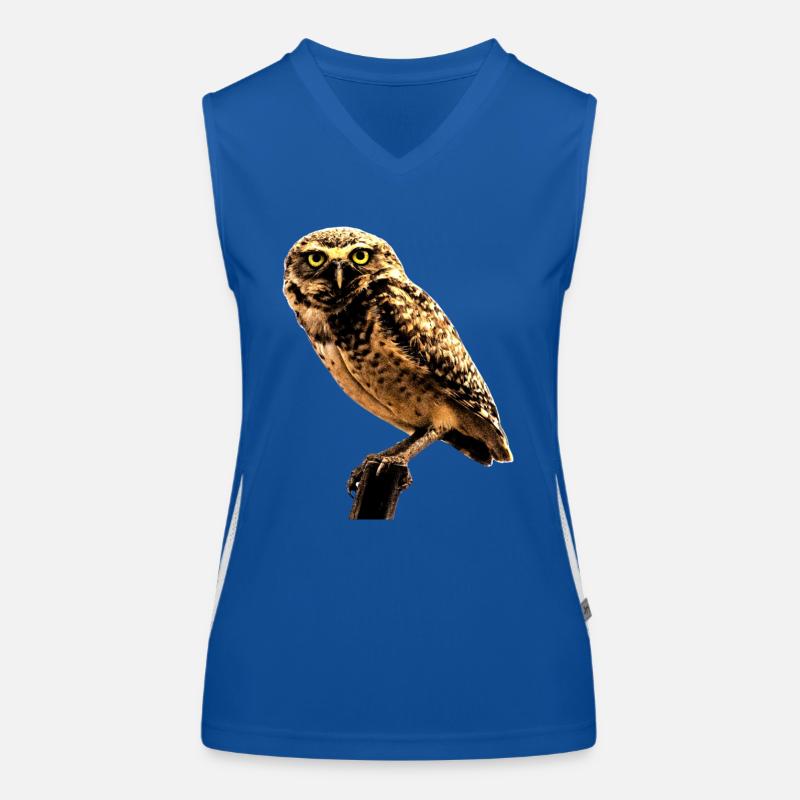 Die Eule die Eule Funktionelles Kontrast-Tank Top für Frauen