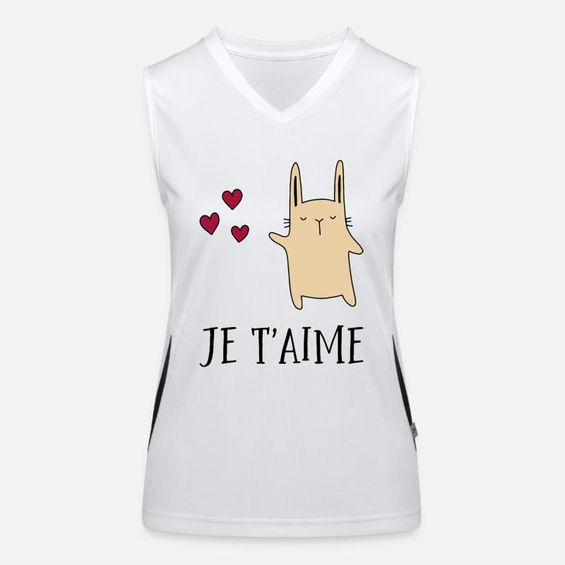 je t’aime Débardeur respirant contrasté Femme
