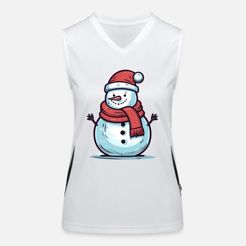 Ich bin der coolste Schneemann Funktionelles Kontrast-Tank Top für Frauen