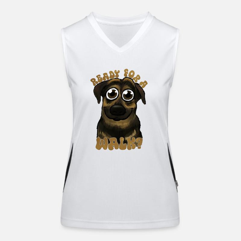 ready for a walk? Funktionelles Kontrast-Tank Top für Frauen
