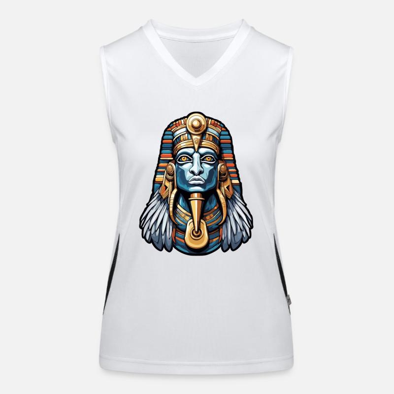 Egypt / Pharaoh / Mummies / Hieroglyphics / Sphinx Women's Functional Contrast Tank Top