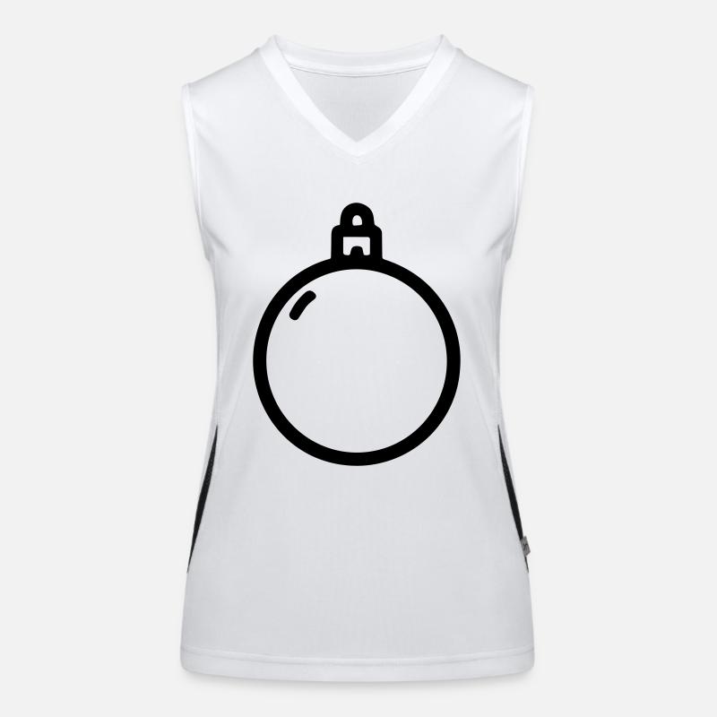 Weihnachtskugel Funktionelles Kontrast-Tank Top für Frauen