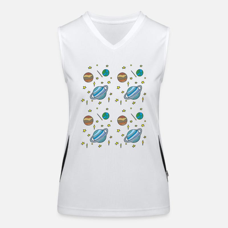 PLANETARY PATTERN Women's Functional Contrast Tank Top