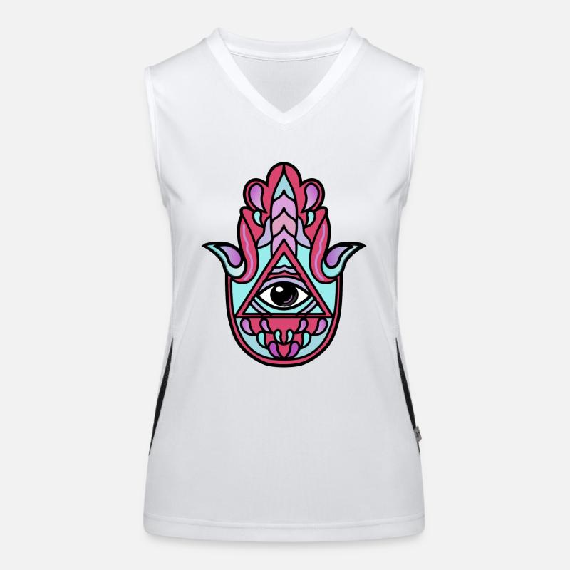 Hamsa Hand Geschenk Idee Funktionelles Kontrast-Tank Top für Frauen