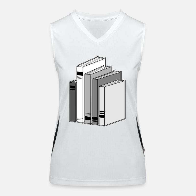 reading books reader reading books63 Women's Functional Contrast Tank Top
