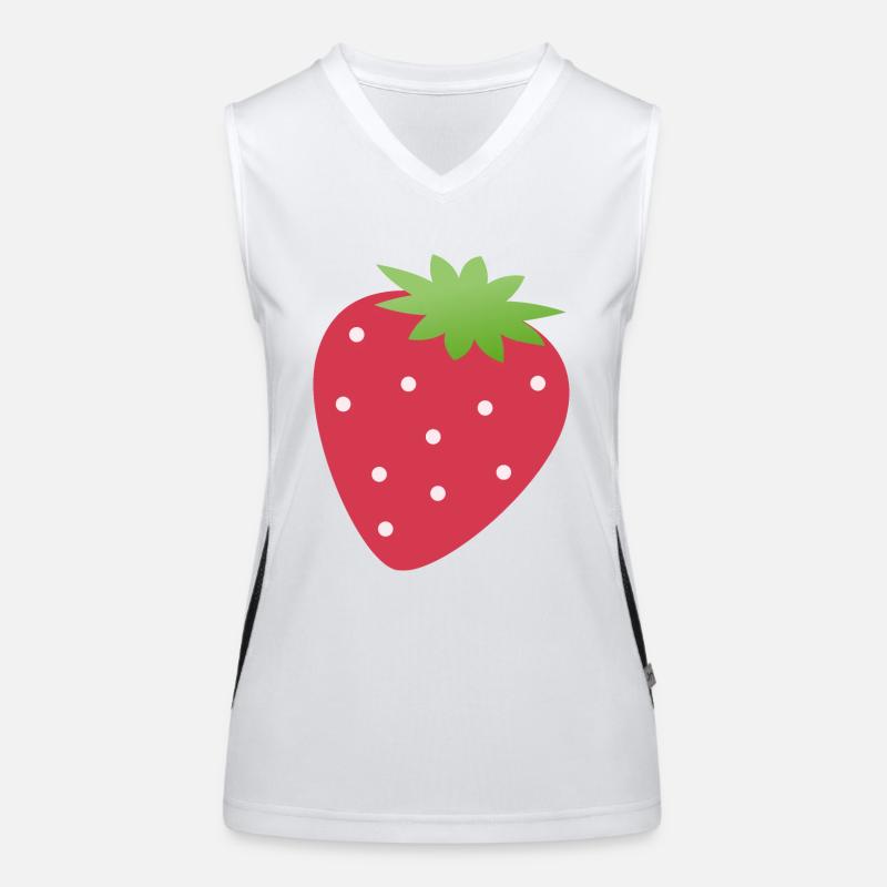 Erdbeere Funktionelles Kontrast-Tank Top für Frauen