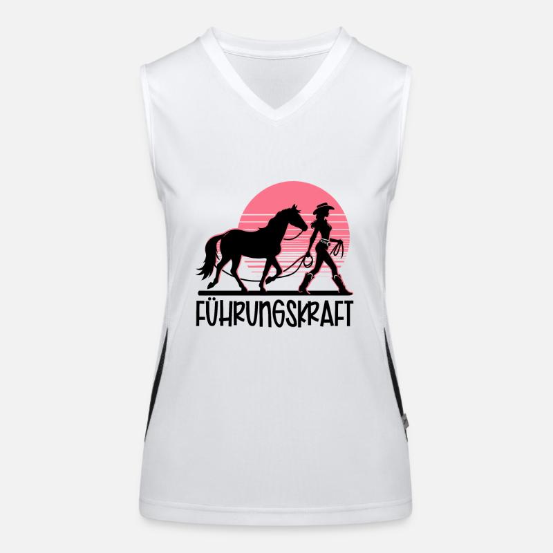 Führungskraft Pferd Reiten Geschenkidee Lustig Funktionelles Kontrast-Tank Top für Frauen