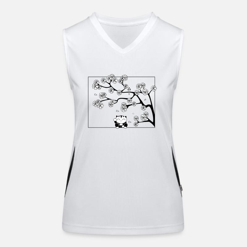 japan - katze-e Funktionelles Kontrast-Tank Top für Frauen
