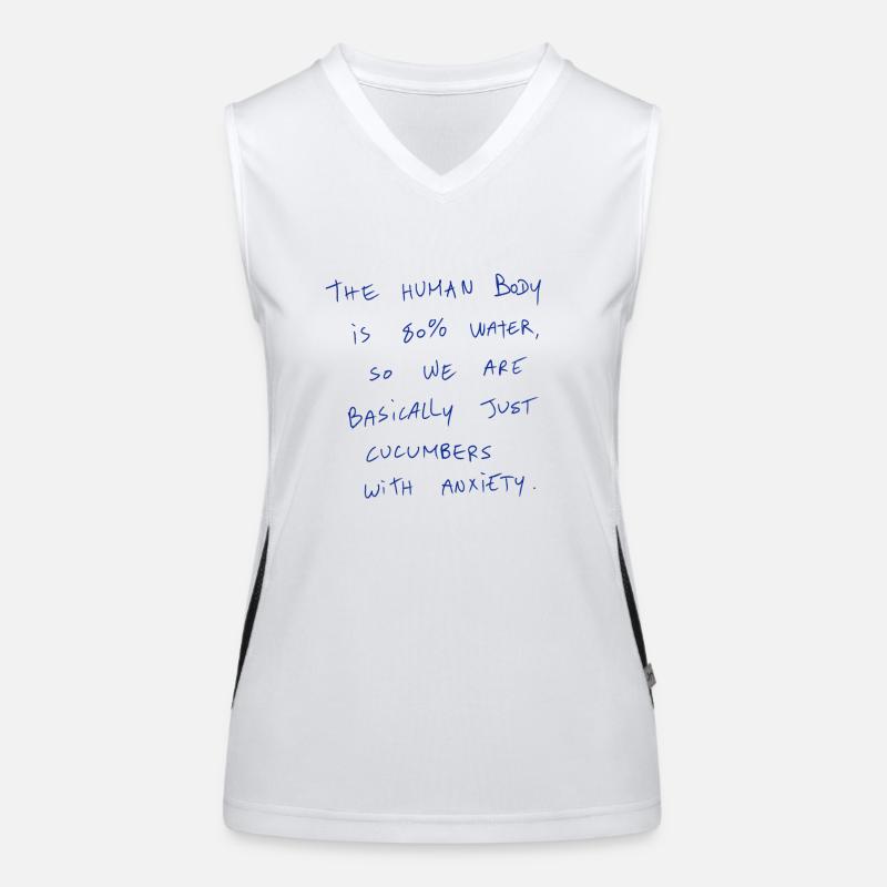 The Human Body Is 80% Water, So We Are Basically Women's Functional Contrast Tank Top