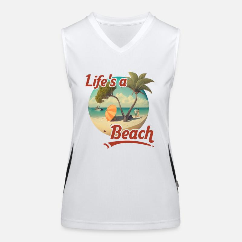 Life is a Beach Funktionelles Kontrast-Tank Top für Frauen