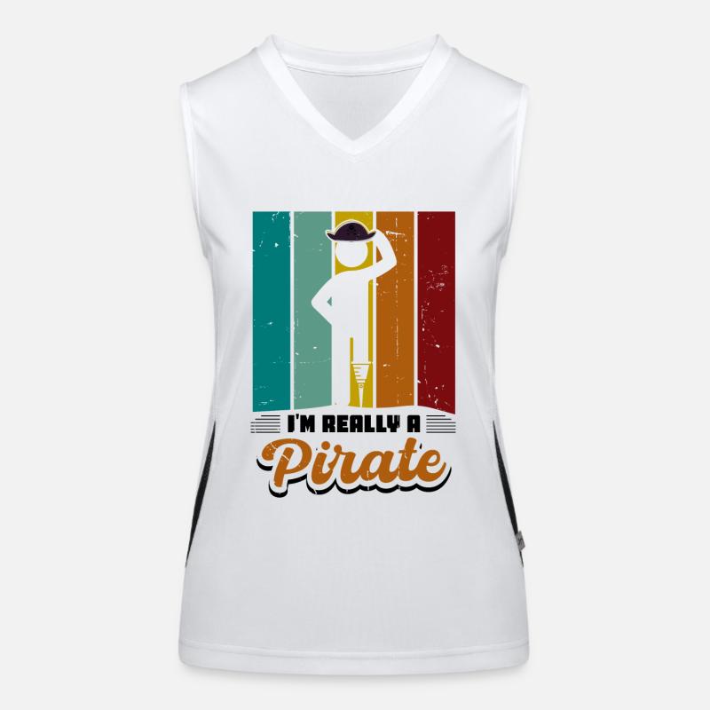 I'm Really A Pirate Funktionelles Kontrast-Tank Top für Frauen