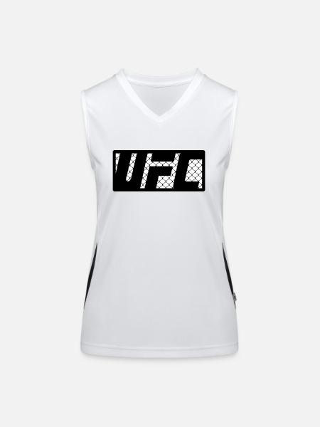 Kämpfen - Funktionelles Kontrast-Tank Top für Frauen - Weiß/Schwarz - Vorne
