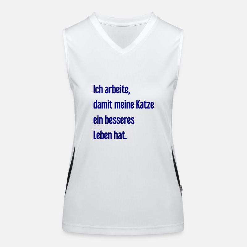 Für ein besseres Katzenleben arbeite ich! Funktionelles Kontrast-Tank Top für Frauen