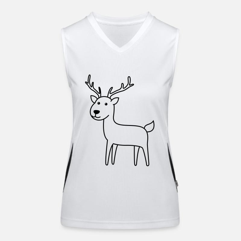Hirsch Comic Tier Funktionelles Kontrast-Tank Top für Frauen
