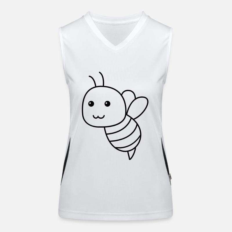 Honigbiene Comic Tier Funktionelles Kontrast-Tank Top für Frauen