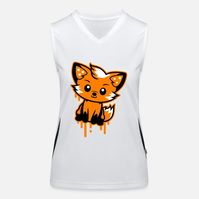 Fuchs Comic Funktionelles Kontrast-Tank Top für Frauen