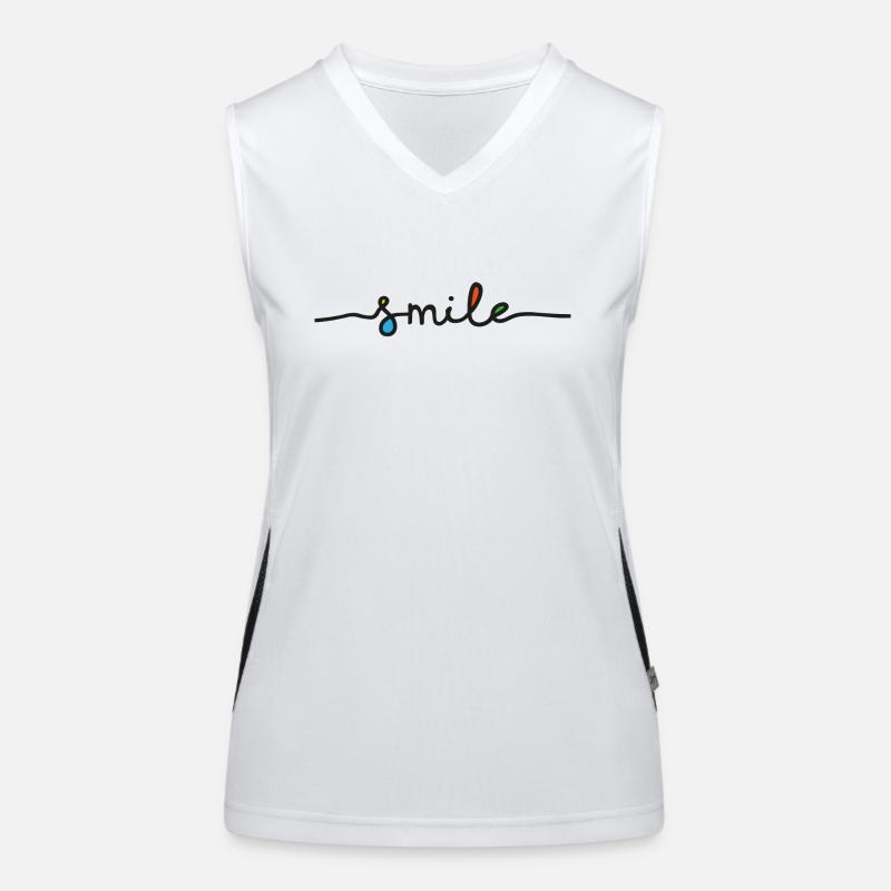 Smile Font Women's Functional Contrast Tank Top