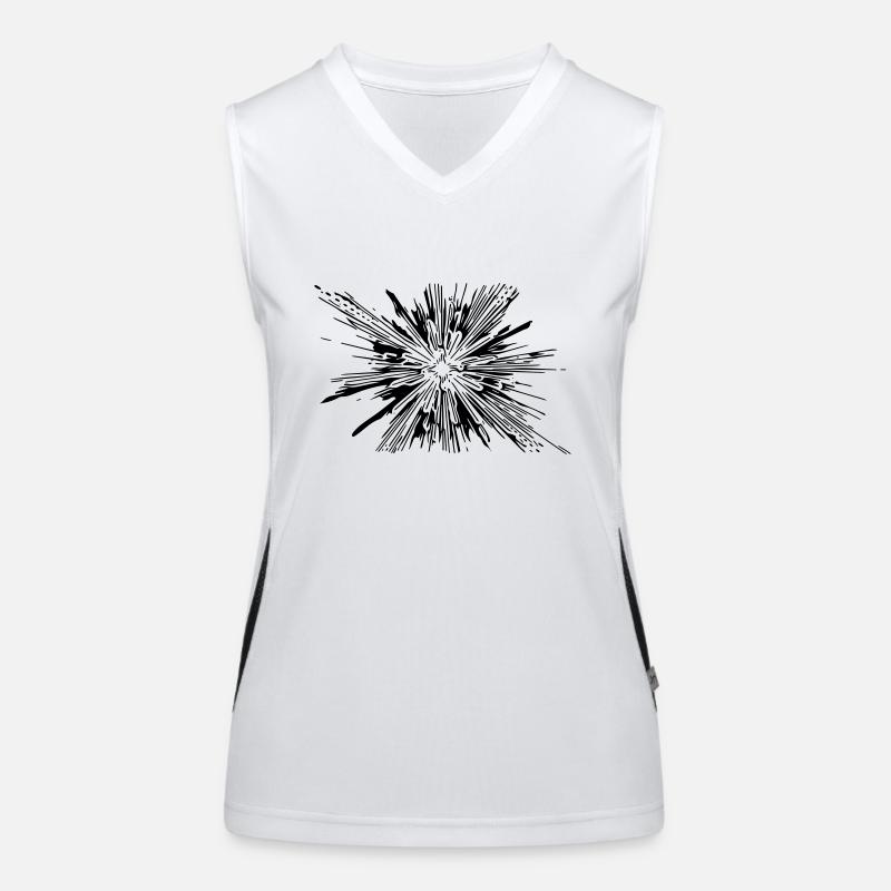 Vector Splash Explosion Funktionelles Kontrast-Tank Top für Frauen