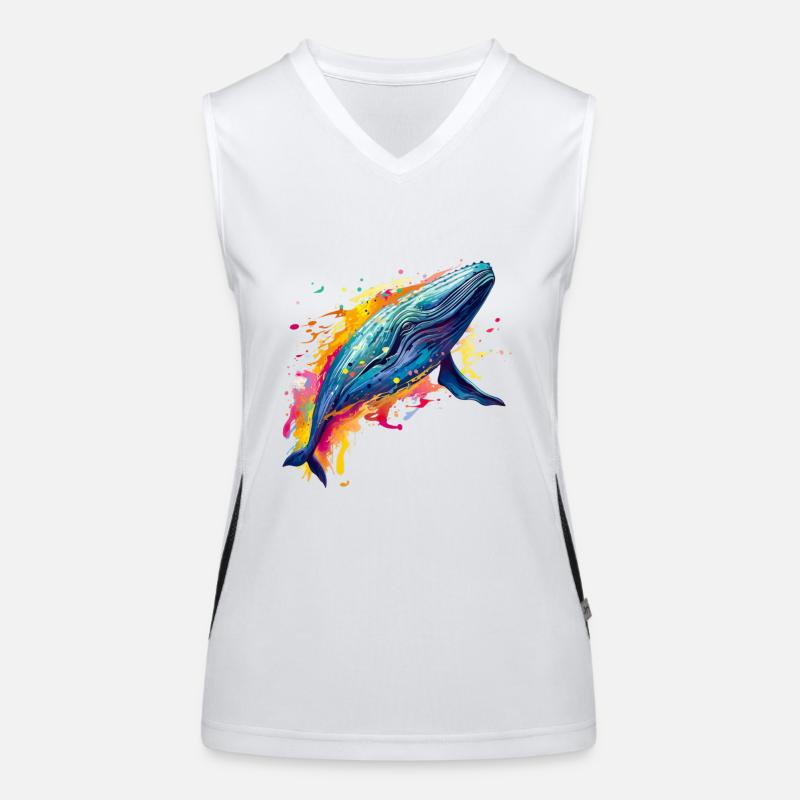 Wal Kunst Pop Art Funktionelles Kontrast-Tank Top für Frauen