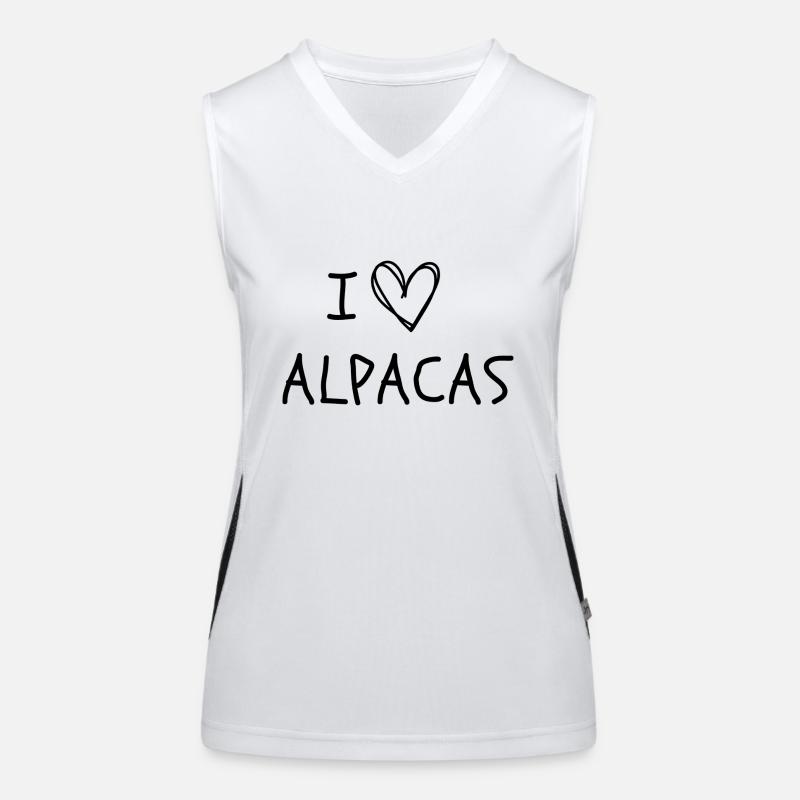 Ich liebe Alpacas Funktionelles Kontrast-Tank Top für Frauen