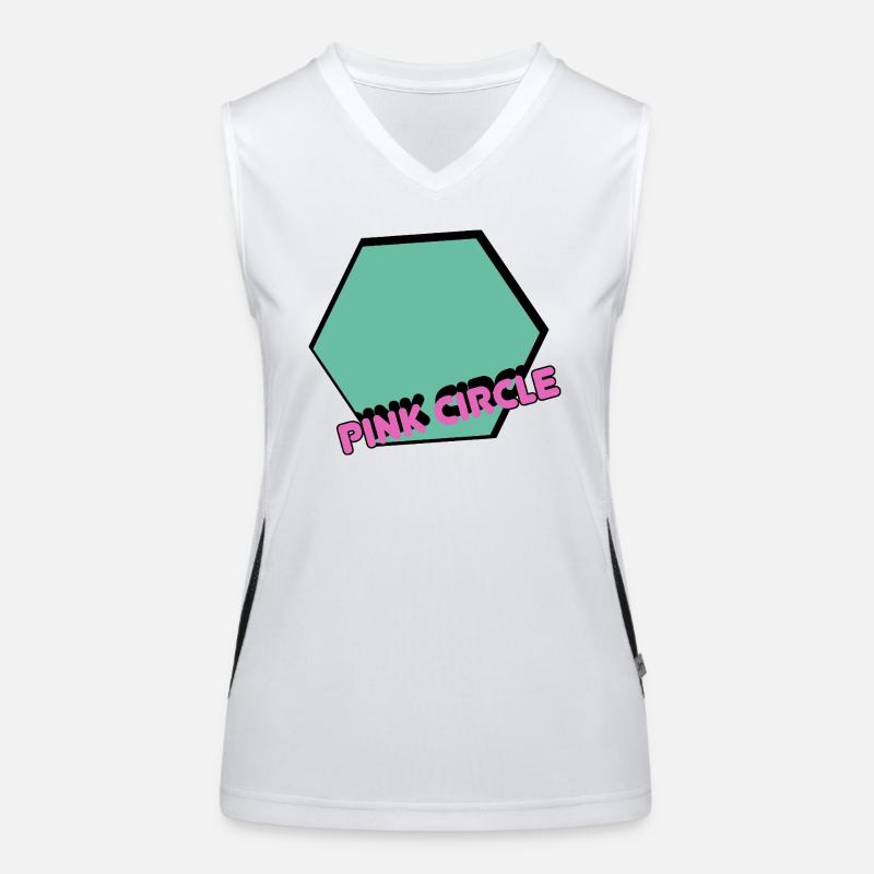Vintage Hexagon with Text Women's Functional Contrast Tank Top