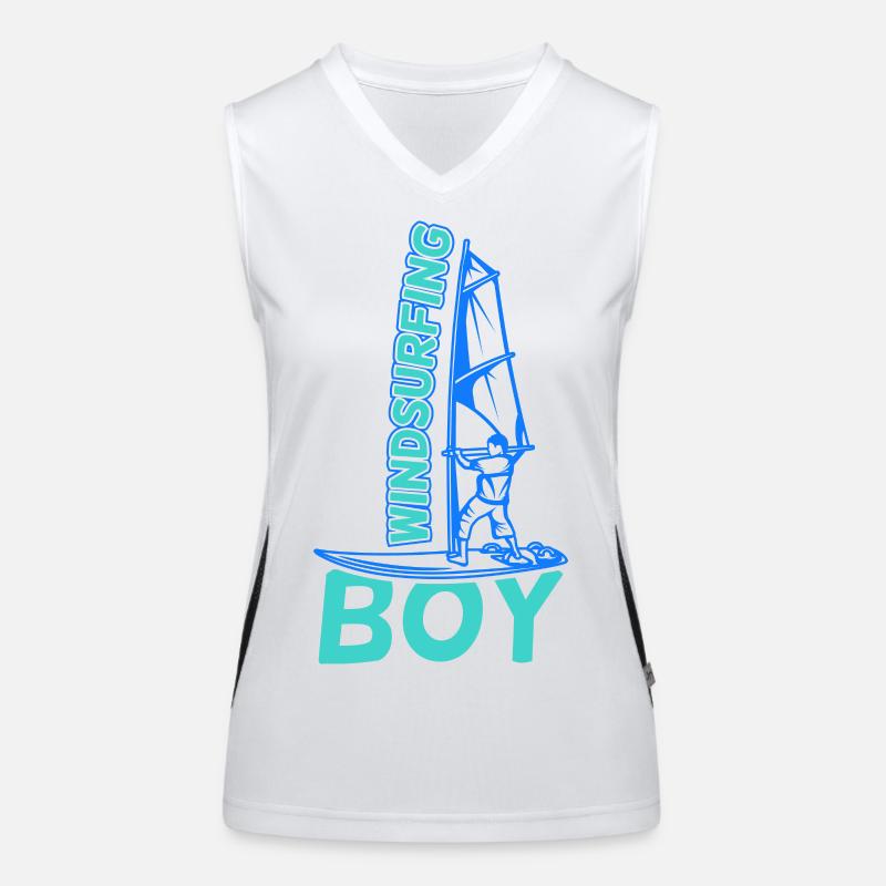 Windsurfer Boy Women's Functional Contrast Tank Top