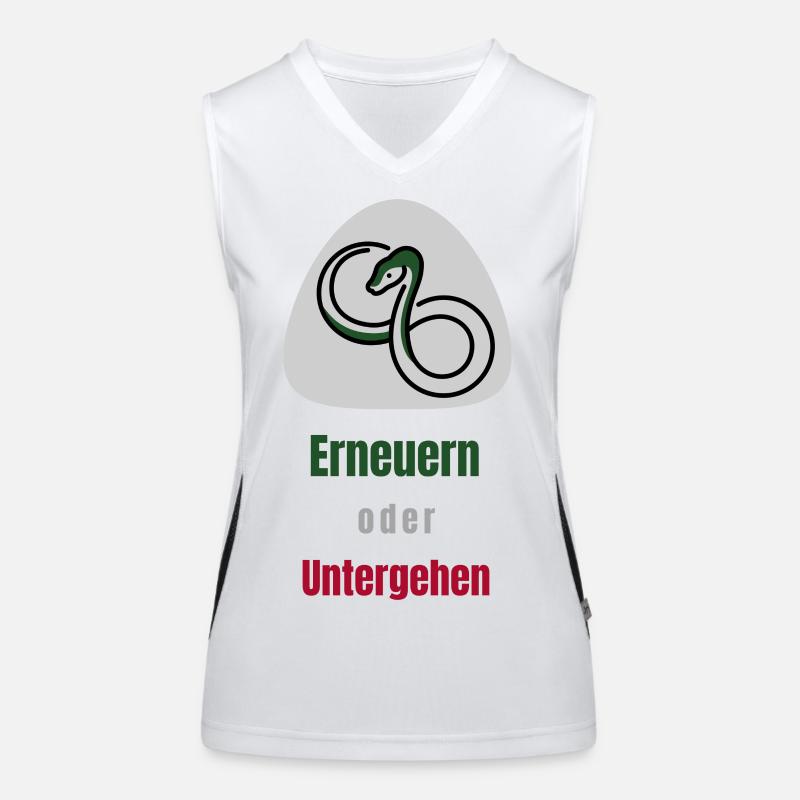 Renew or perish - Women's Functional Contrast Tank Top - white/black