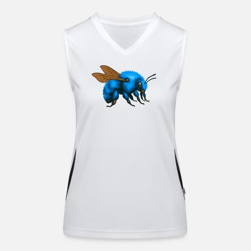 Blaue Hummel rechts Funktionelles Kontrast-Tank Top für Frauen