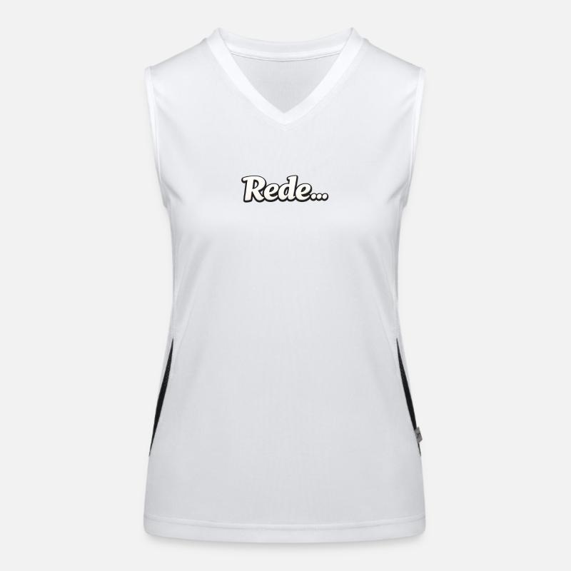 Rede... Wort Funktionelles Kontrast-Tank Top für Frauen