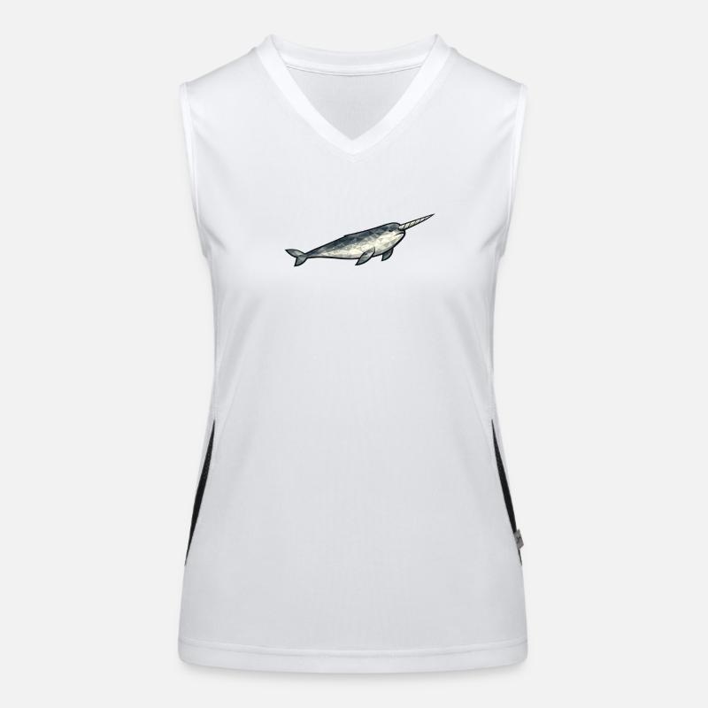 Polygone géométrique du narval Débardeur respirant contrasté Femme