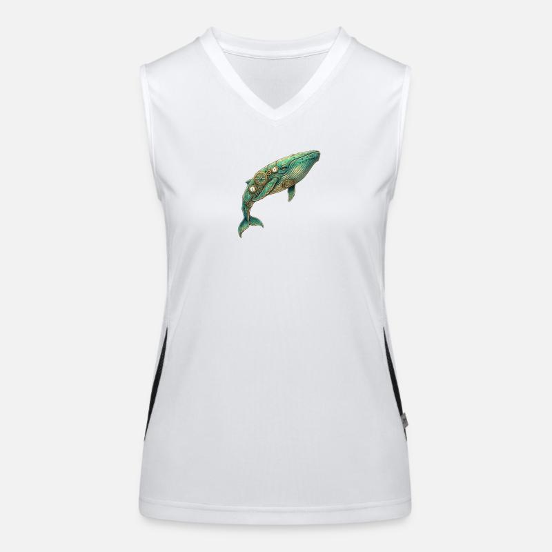 Steampunk Whale Women's Functional Contrast Tank Top