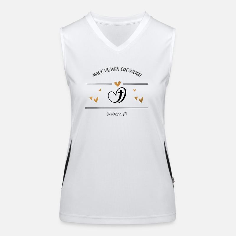 Christian Design Make heaven crowded Women's Functional Contrast Tank Top