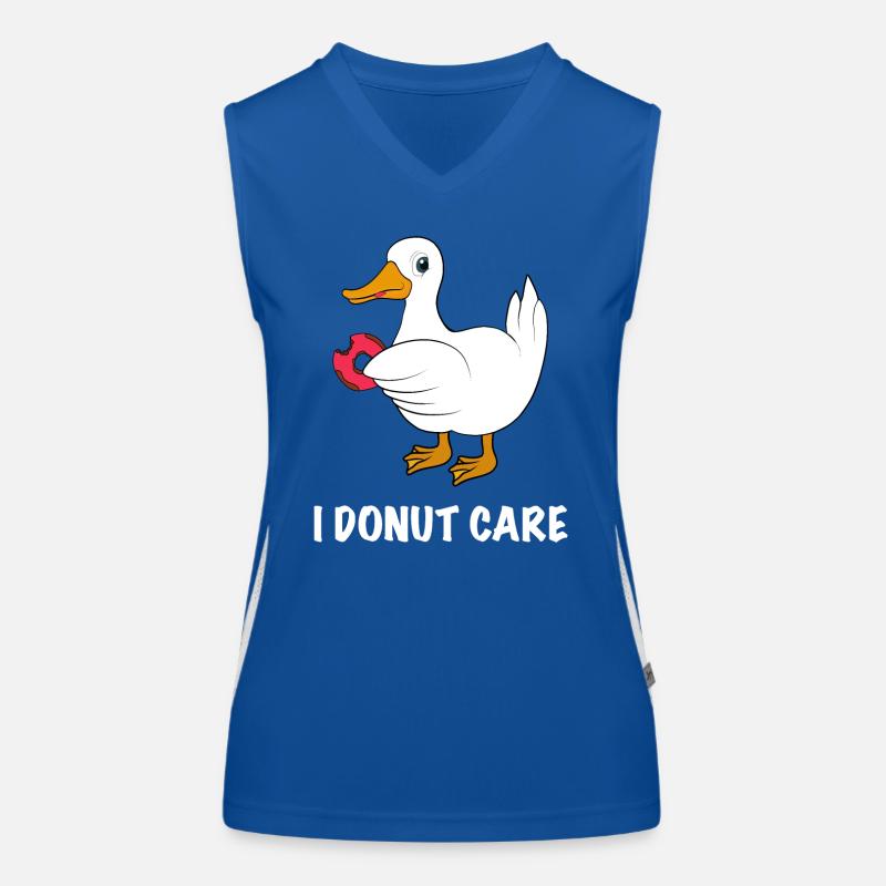 Canard avec beignet disant Débardeur respirant contrasté Femme