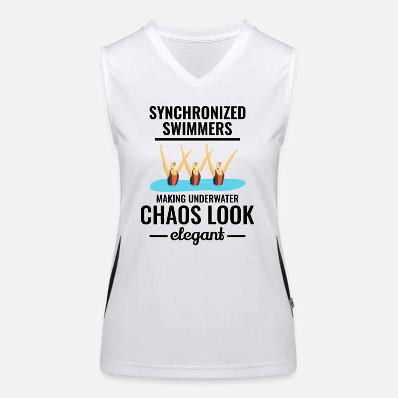 Synchronized Swimming Underwater Chaos Elegant Women's Functional Contrast Tank Top