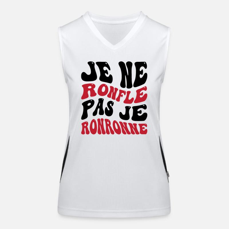 Je ne ronfle pas je ronronne Débardeur respirant contrasté Femme
